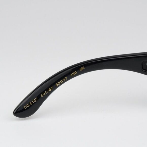 NEW D&G DG6197 501/87 Black Dark Grey Rectangle Unisex Sunglasses main image 6